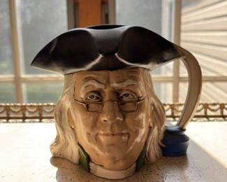 Benjamin Franklin Ceramic Pitcher