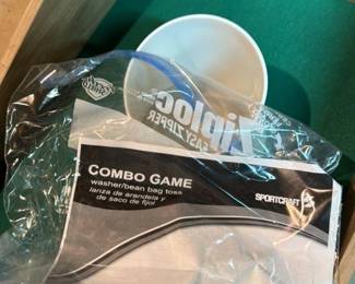 Wooden Cornhole boards with accessories