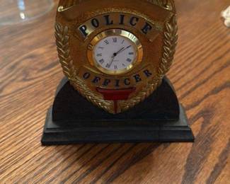 Police Officer Badge Clock