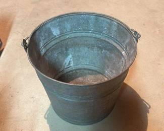 Vintage Galvanized Metal Pail
