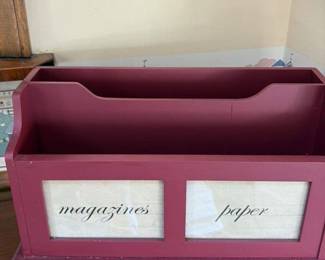 Vintage Wooden Magazine Rack