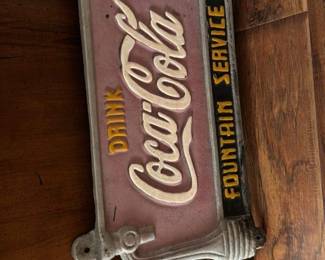 Coca-Cola Fountain Service Sign
