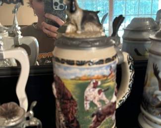 German Beer Stein with Hunting Scene