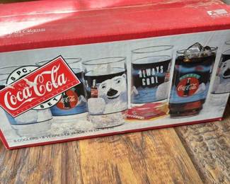 Coca-Cola Polar Bear cooler Glasses