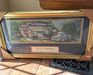 Vintage General Store Scene Framed Print