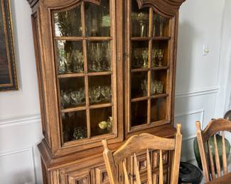 China Cabinet with Waterford Crystal