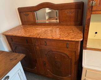 Marble Top Buffet Cabilet