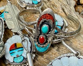 Coral and Turquoise Bracelet 