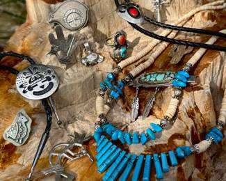 Assorted Jewelry Sterling  Coral and Turquoise 