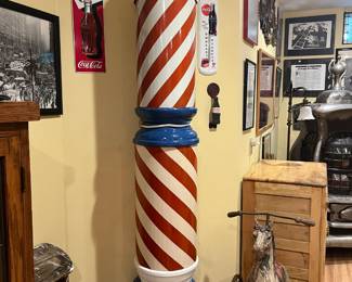 8' Lighted Barber Pole