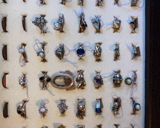 A fabulous tray of 14k & 10K gold rings!