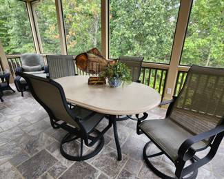Patio Table and Chairs (rock and swivel)