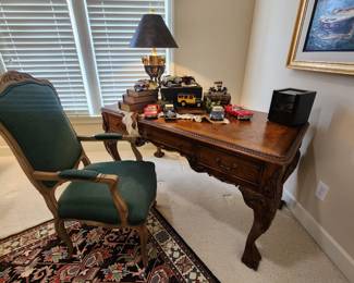 Desk with carved detailing