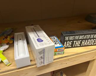 Learning flash cards, Sanitizing UV lights, and more signs