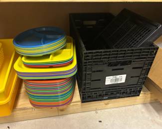 Plastic dishes, plates, and collapsible containers
