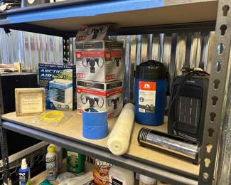 Cleaning supplies and small tools