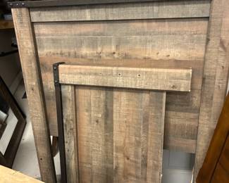 Natural wood twin bed frame