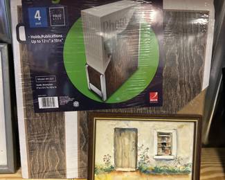 Original watercolor artwork and office organizers