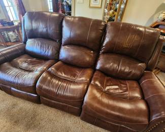 Leather Recliner Sofa
