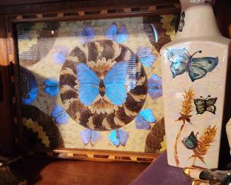 Butterfly Feather Framed Art