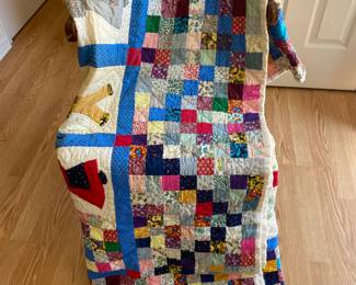 Beautiful handmade quilt. Looks full or queen size.