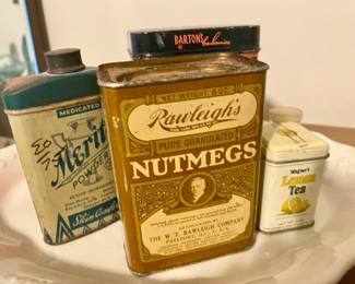 Vintage metal containers