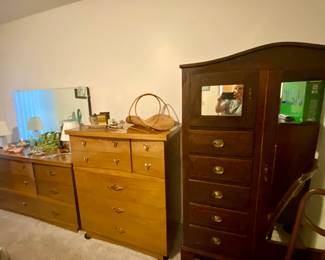MCM bedroom set and wardrobe