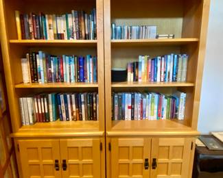 Lots of great books, CDs, and DVDs
AND bookcases!