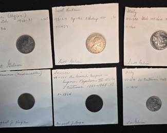 DE256Coins Of Italy, Great Britain, France Albania
