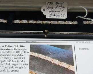 10K Gold Diamond Bracelet - Approx. 2 cttw w/Appraisal