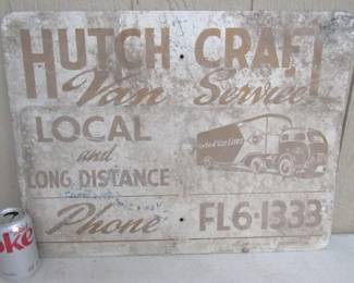 Metal Hutch Craft Van Service Sign