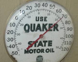 Quaker State Motor Oil Thermometer