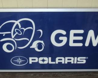 Large Gem Polaris Store Sign - Single Sided w/Mounting Brackets 