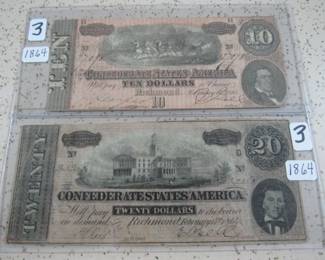 1864 Confederate Notes