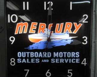 Mercury Outboard Motors Lighted Clock