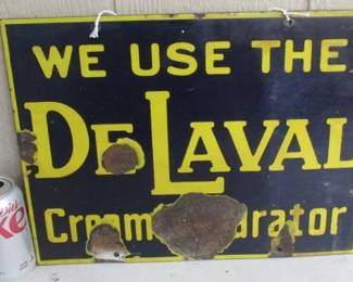 1930's Porcelain DeLaval Sign