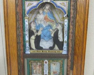 Early 1900's Catholic Wall Hanging Box