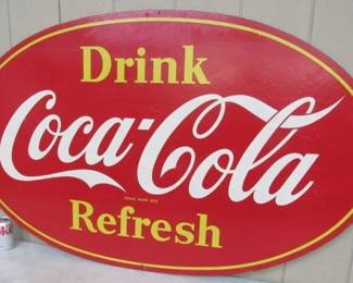 1950's Coca-Cola Masonite Sign - 35" x 53"
