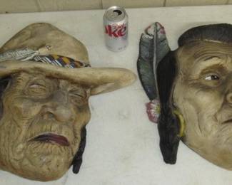 1950's Indian Heads Wall Decor - Came from Trade Store in Billings, Montana
