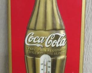1938 - 16" Metal Coke Bottle Thermometer