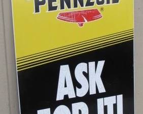 Metal Pennzoil Double Sided Sign - 24" x 36"