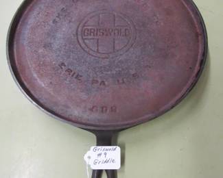 Griswold #9 Iron Griddle