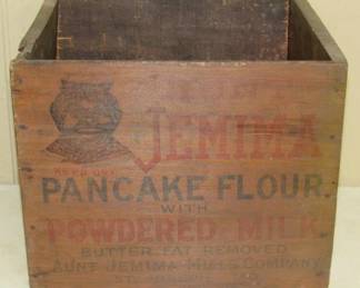 Aunt Jemima Pancake Flour Wood Box