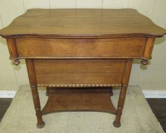 Unique Oak Washstand - See Next Photo