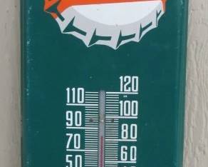 Vintage 15" Metal Orange Crush Thermometer