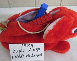 1984 Duplo Lego Rabbit w/Legos & Key Chain