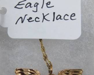 14K Gold Eagle Necklace