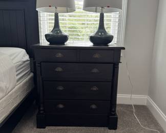 dresser and lamps