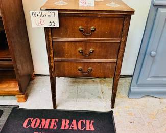 Record/Album Storage Side Table