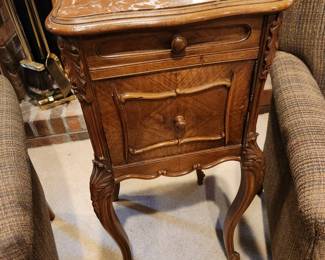 Vintage Humidor with Marble Top